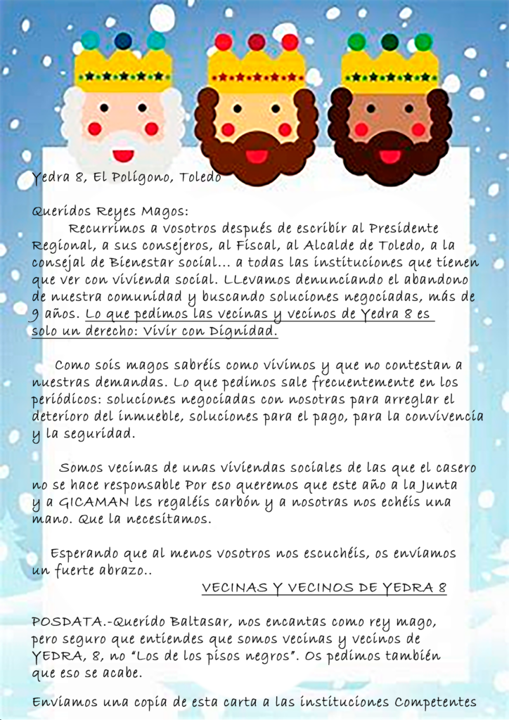 Carta Reyes magos Vecinas Yedra 8